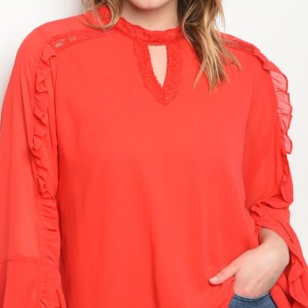 PLUS SIZE - CURVYLAST 1 RED TOP - Picture 4 of 4